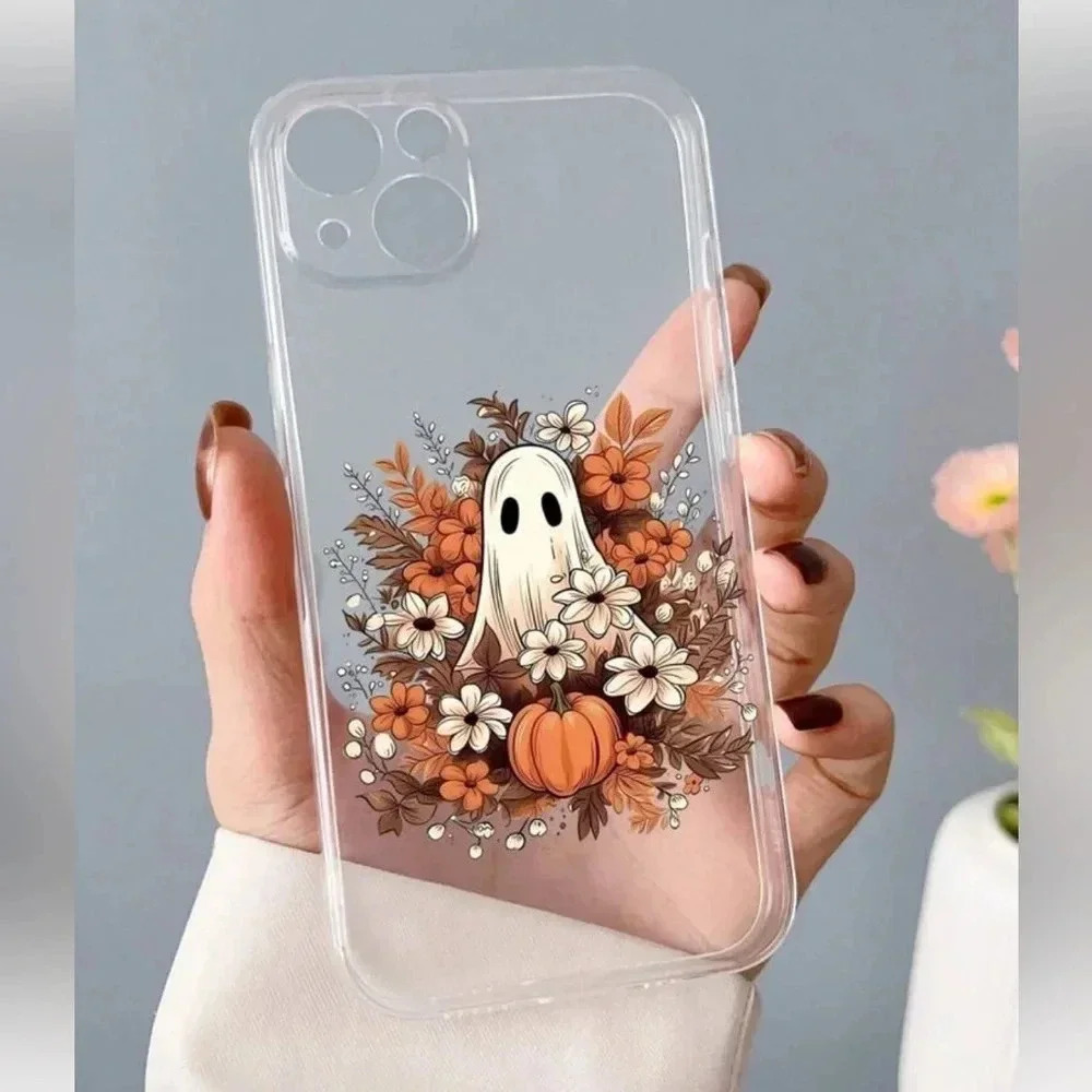 iPhone 13 Pro Max Halloween Transparent Pattern Case
